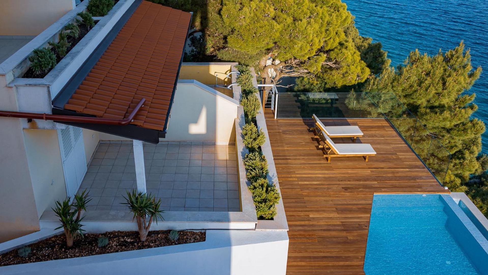 Luxury Apartments Villa Ruzmarina With New Heated Infinity Pool And Lounge Area Marusici  외부 사진