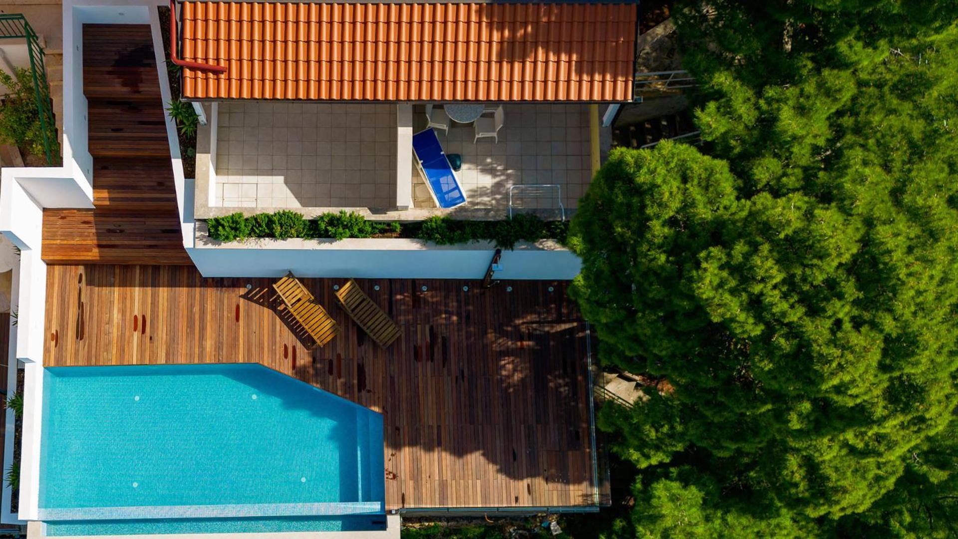 Luxury Apartments Villa Ruzmarina With New Heated Infinity Pool And Lounge Area Marusici  외부 사진